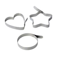 Tanica Set Cetakan Telur dan Pancake [3 Pcs] Bintang, Hati, Lingkaran