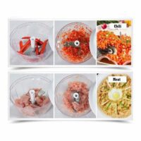 Alternative view of Q2 Mini Cutter P-202 Full Set Manual Food Chopper and Food Processor