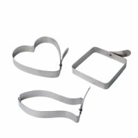 Tanica Set Cetakan Telur dan Pancake [3 Pcs] Ikan, Hati, Kotak