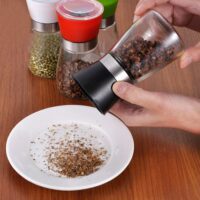Alternative view of NuCHEF Salt & Pepper Grinder Penggiling Garam & Merica Botol Kaca [BLACK]