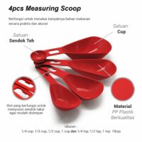 Alternative view of Maxim Tools Nested Measuring Cup & Spoon 4 Pcs Sendok Takar