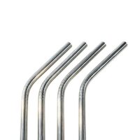Alternative view of ECO 4 Pcs Sedotan Stainless Straw Bengkok (S) + Sikat