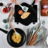 Alternative view of Kukonware Spatula Sodet Utensil Silicone Set 9 Pcs MINT