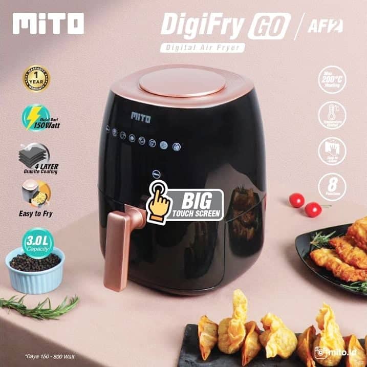Digital Air Fryer 3L Mito DigiFry Go AF2 – Dapurnesia.com