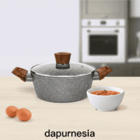 Casserole Panci Marble + Tutup Size 20 - 24cm Cypruz