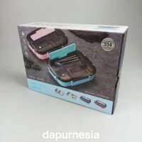 Alternative view of DPUR Kotak Makan Stainless Steel Lunch Box 4 Grid 1500ml UP4 BLUE