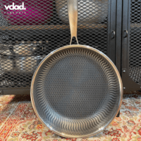 Alternative view of VCLAD Stainless Steel Fry Pan 26cm Honeycomb SUS 316
