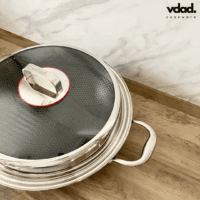 Alternative view of VCLAD Stainless Steel Oriental Wok 42cm Honeycomb SUS 316