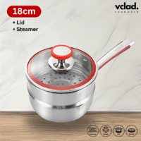 VCLAD Stainless Steel Sauce Pan 18cm Deep Fryer Hybrid Hexagonal