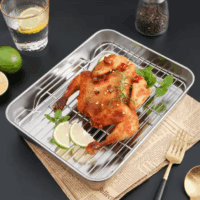 Alternative view of EX Fry Net Cooling Rack Loyang Oven Stainless Steel 24 x 18cm