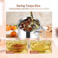 Alternative view of Oil Pot Wadah Saringan Minyak Stainless Steel 1.6L
