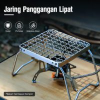VC Tools Panggangan Lipat Stainless Steel Portable untuk Camping, Grill & BBQ
