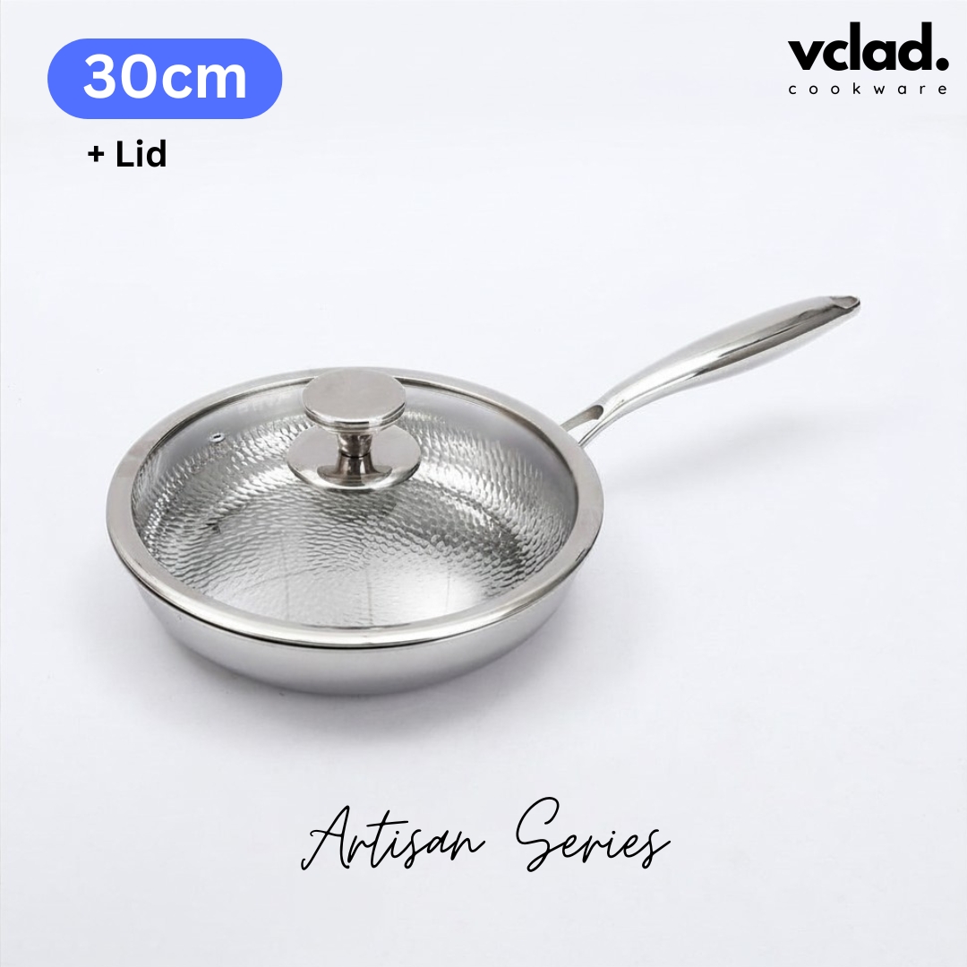 VCLAD Artisan Pan 30cm with Lid Full Clad Stainless Steel