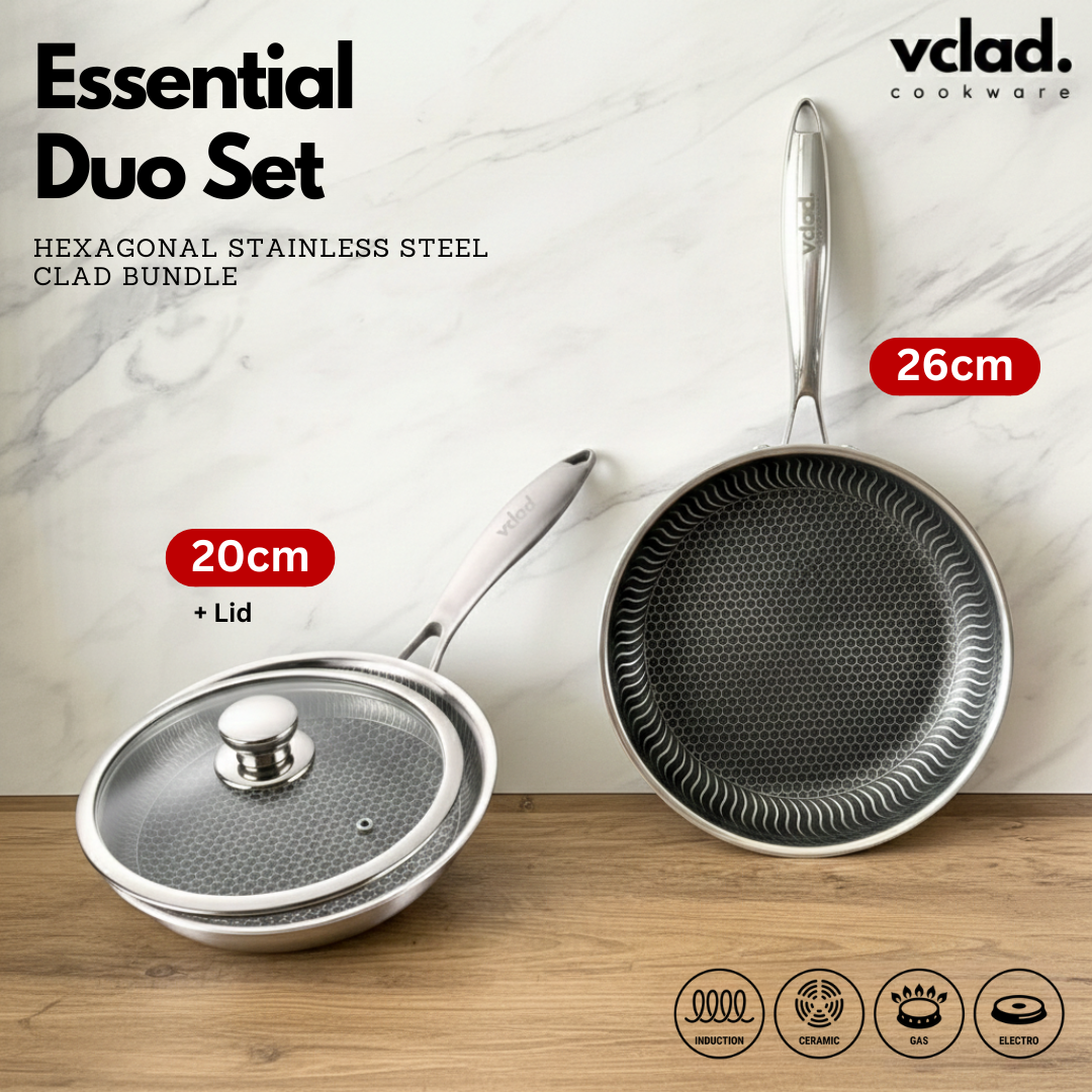 VCLAD Essential Duo 20FL/26 Hexagonal Stainless Steel Bundle 2 in 1 SUS 316